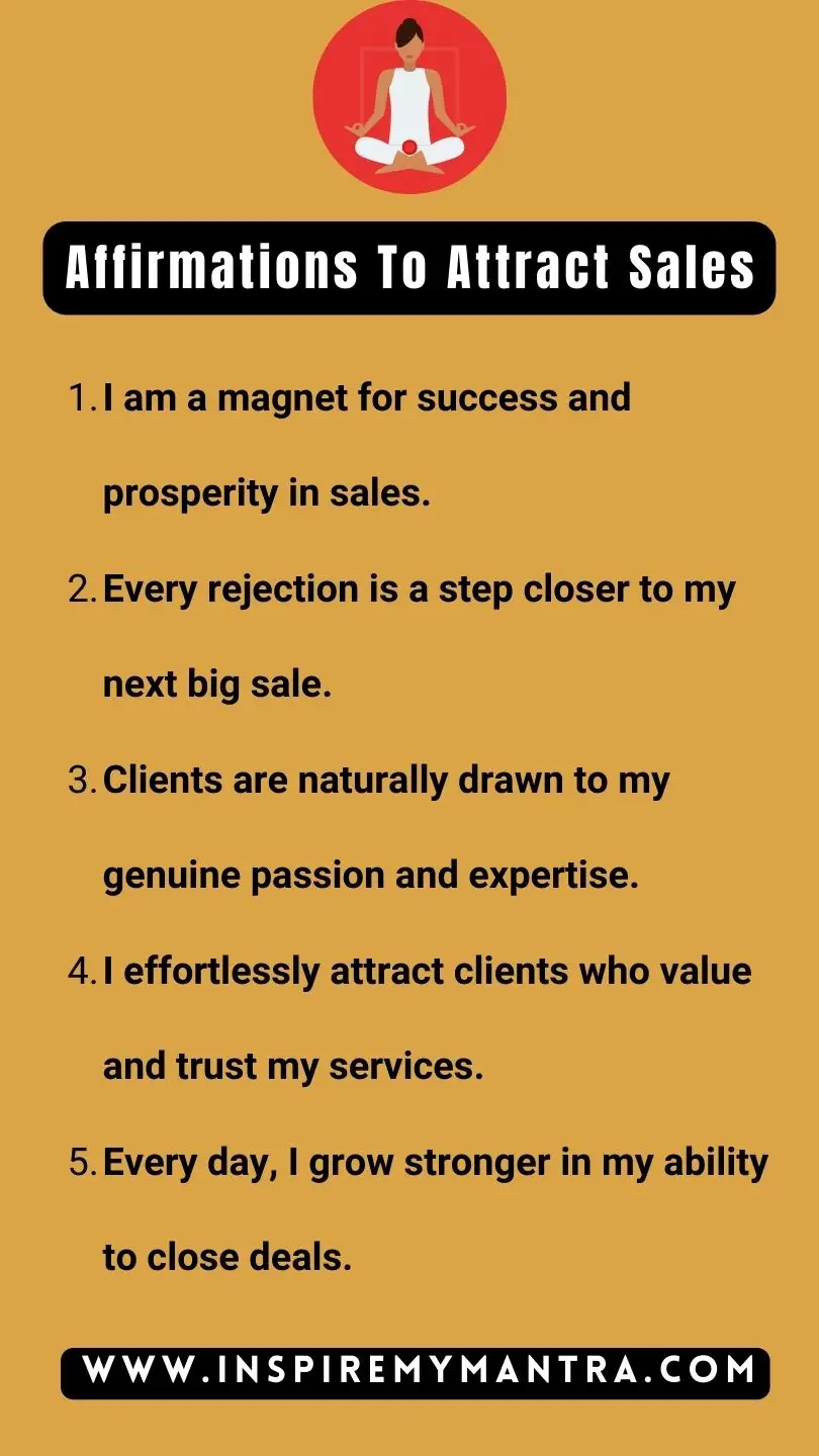 Affirmations To Attract Sales List