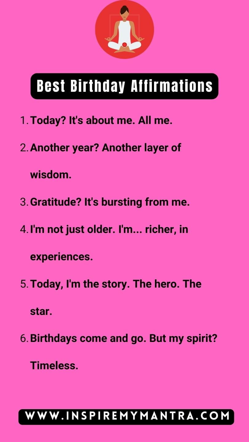 Best Birthday Affirmations List