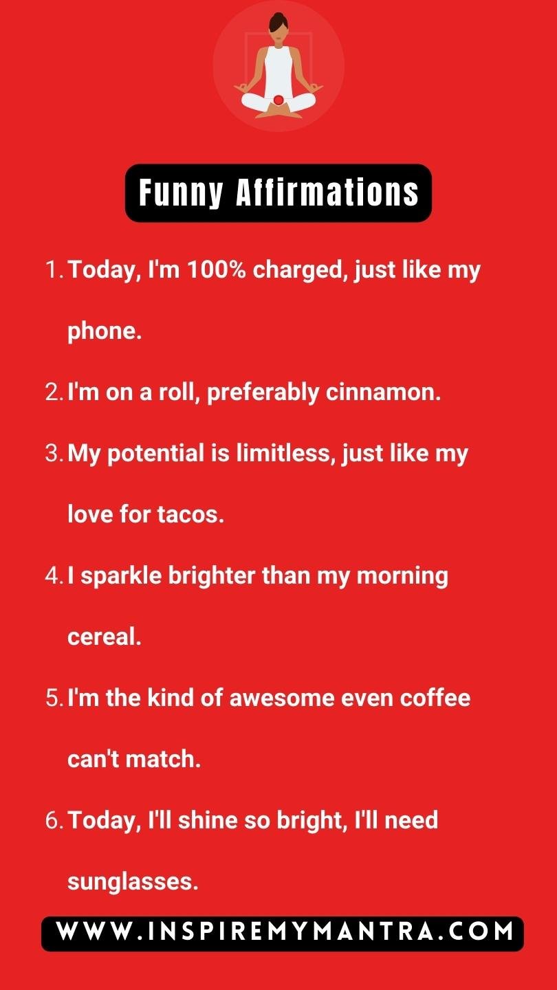 Funny Affirmations List