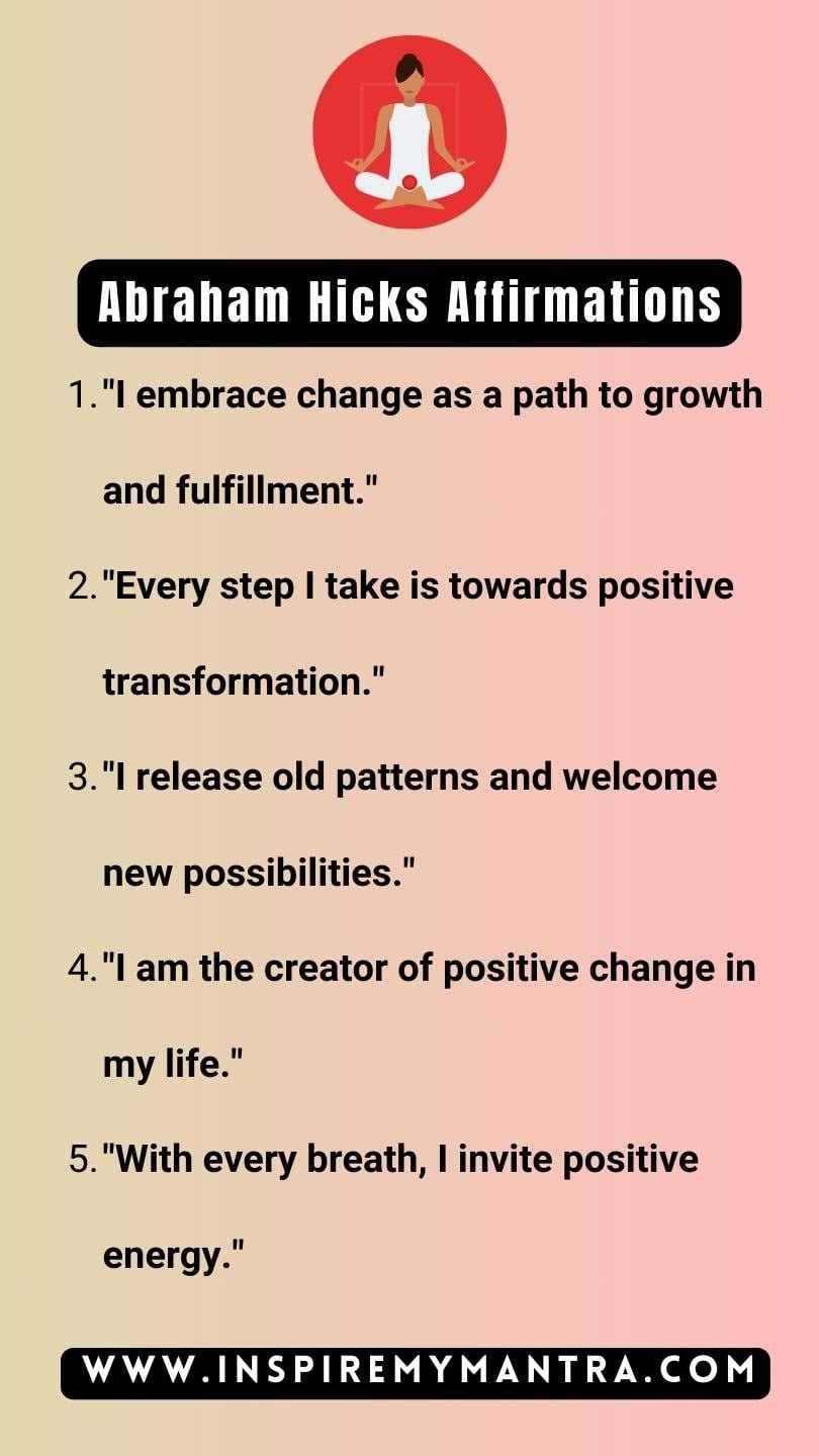 Abraham Hicks Affirmations List