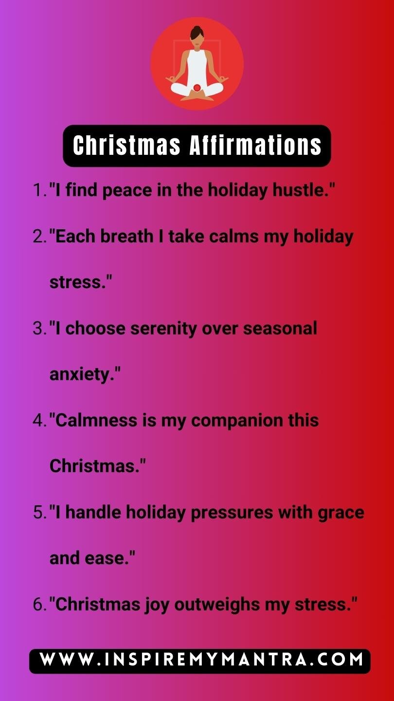 Christmas Affirmations List