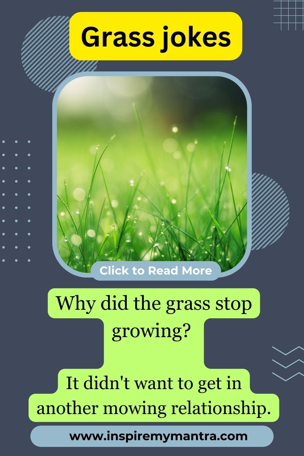 Grass Jokes One liners