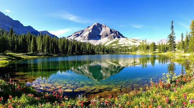Lassen Volcanic National Park's Manzanita Lake Loop, California
