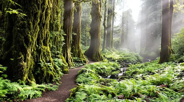 Olympic National Park's Hoh Rainforest Trail, Washington