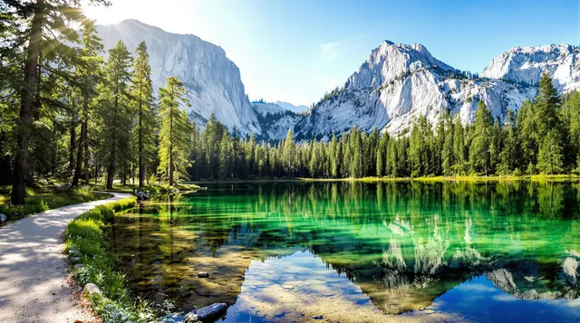 Yosemite National Park's Mirror Lake Trail, California