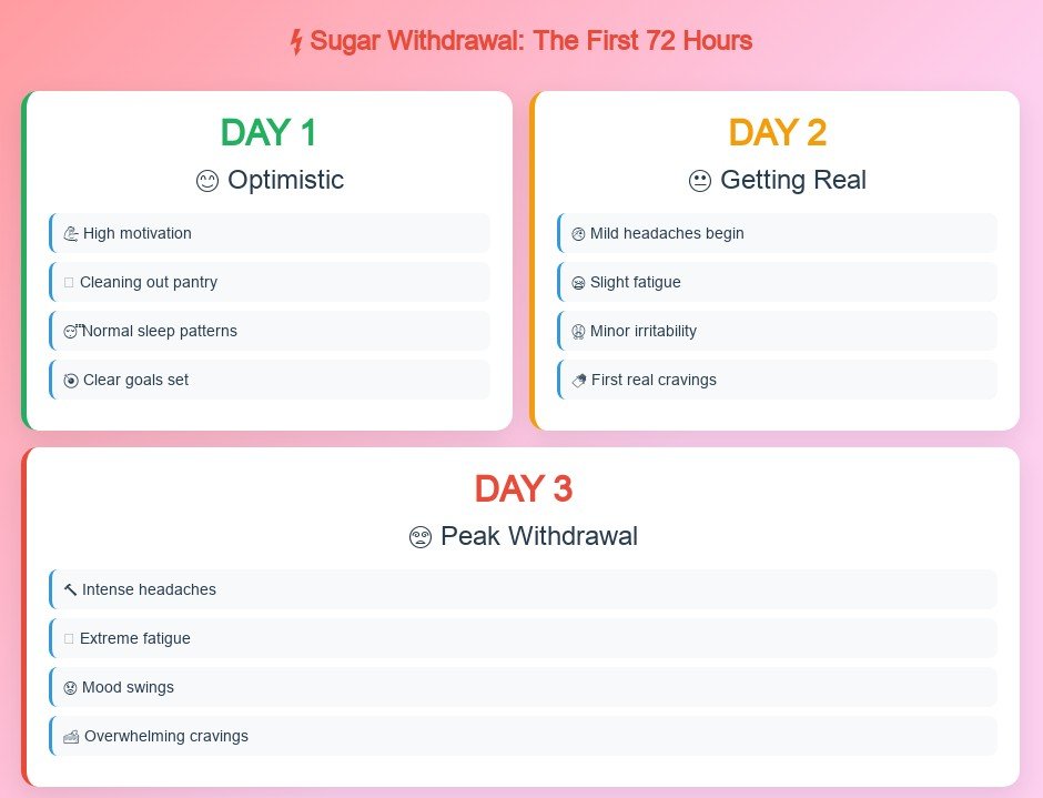 Days 1-3: Welcome to Sugar Withdrawal Hell