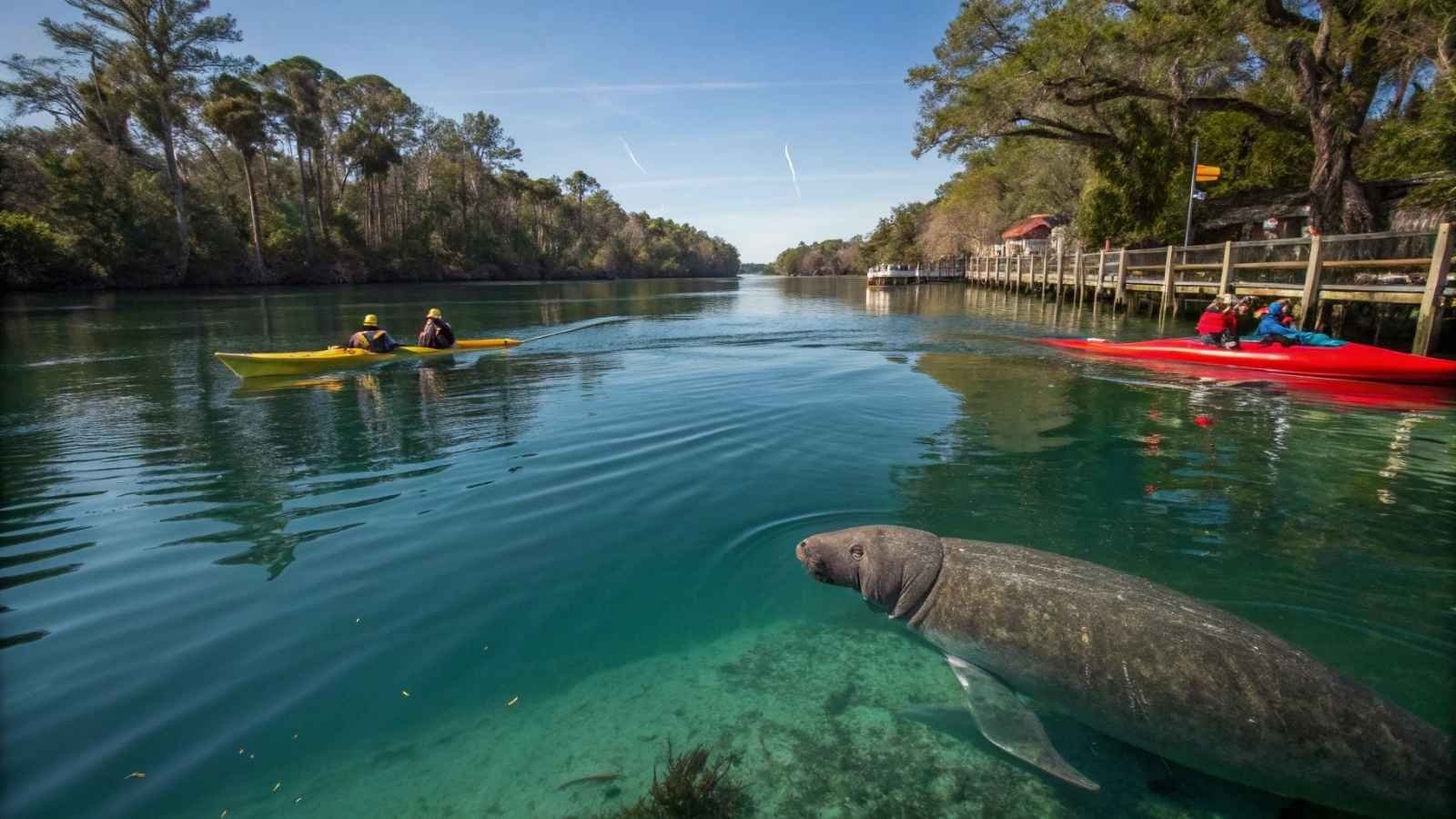 Kayaking with Manatees in Crystal River