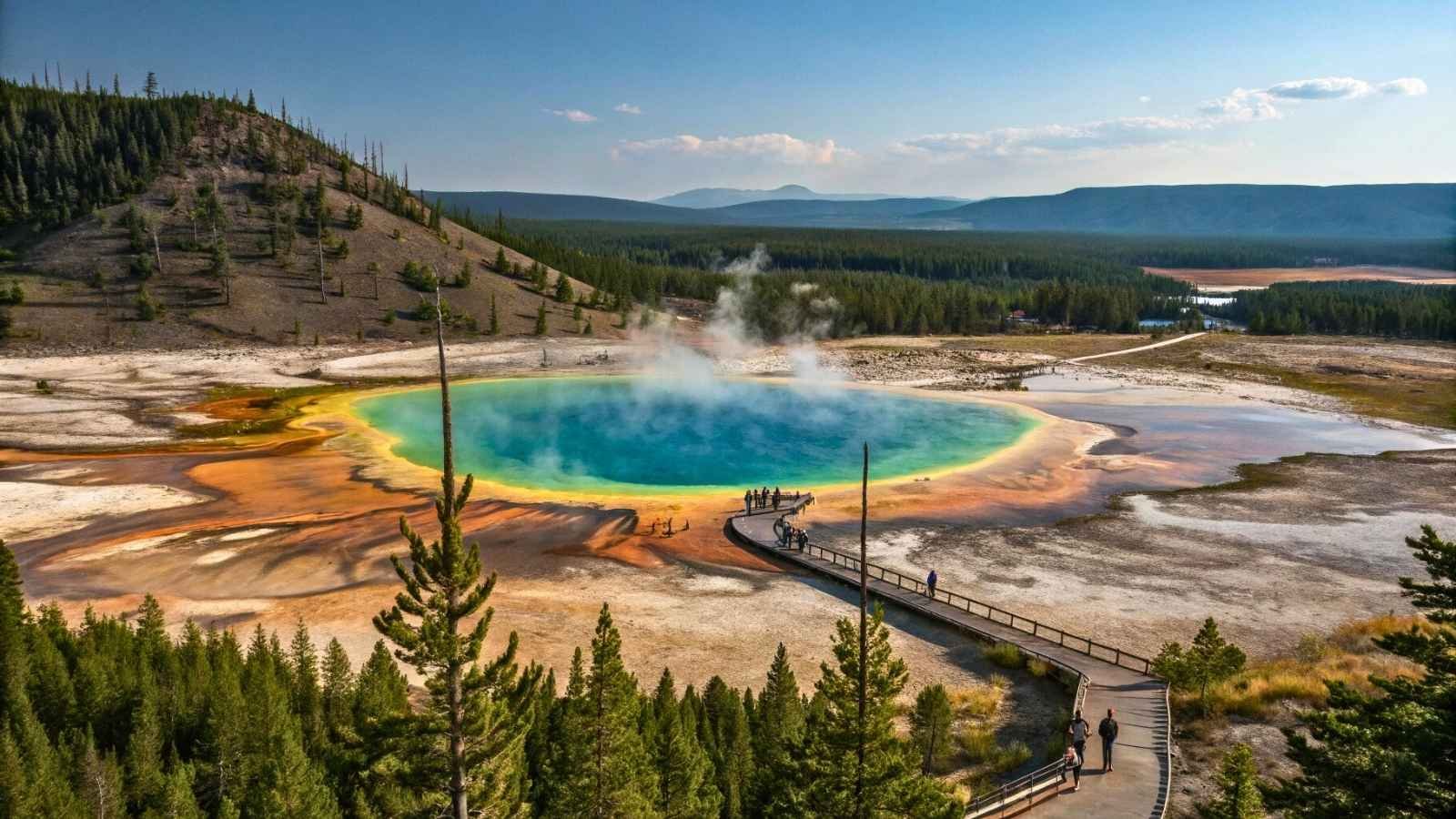 Grand Prismatic Spring Overlook – Yellowstone National Park, WY