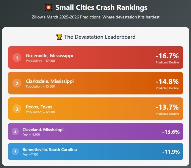 The Small Cities Getting Obliterated