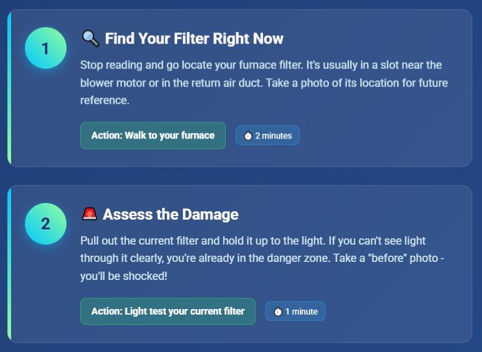 Your Furnace Filter Action Plan (Do This Today)