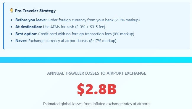 Fee #4: Currency Exchange (AKA Highway Robbery in a Kiosk)