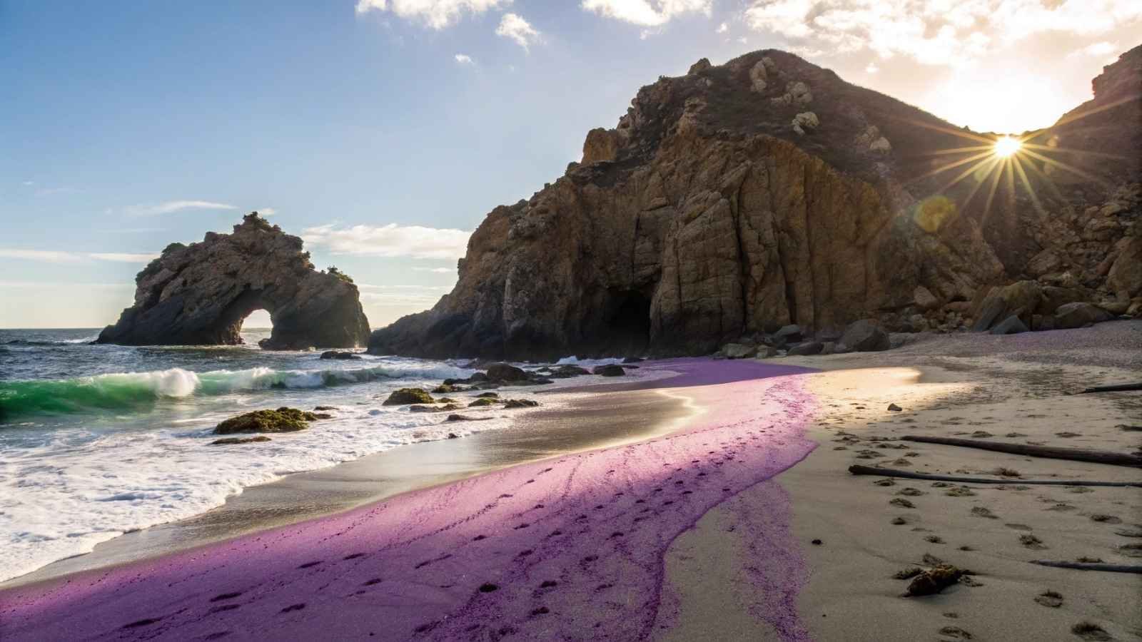 Pfeiffer Beach, Big Sur (Purple Sand Beach)