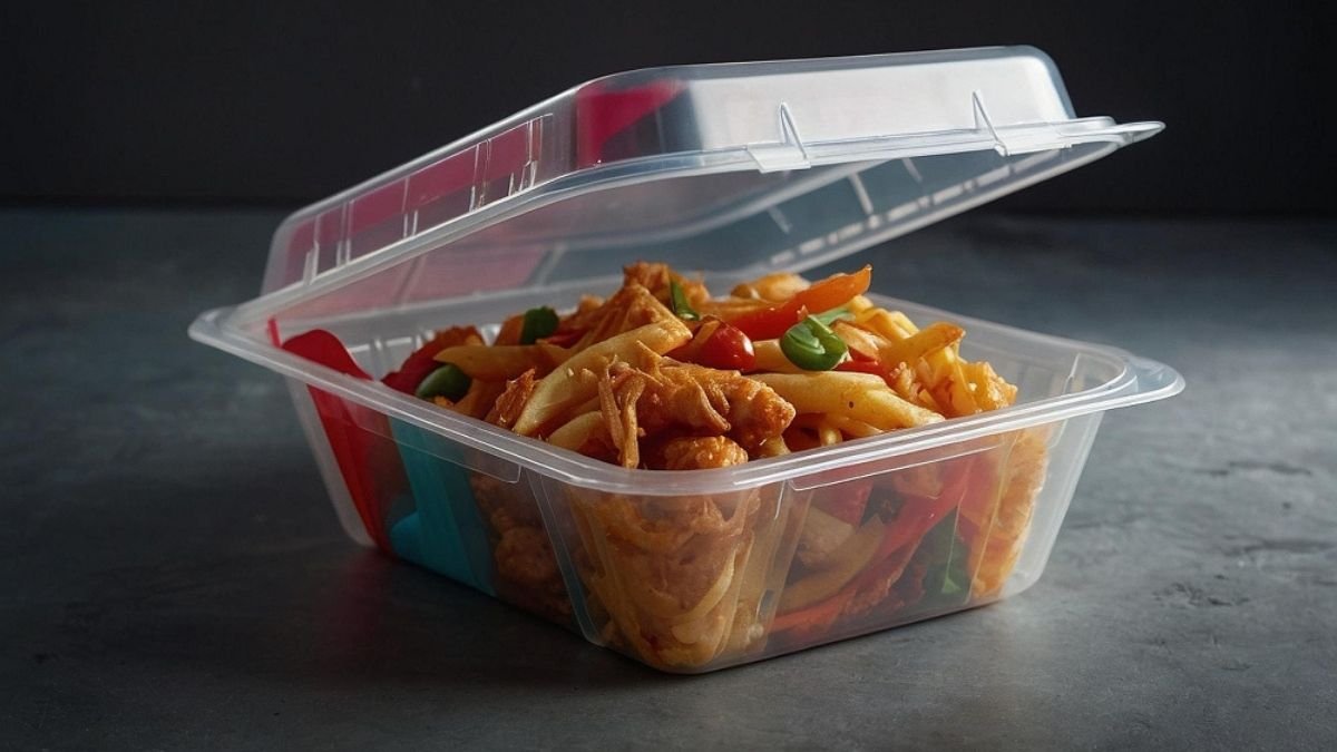 food pack in plastic box