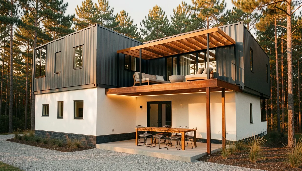 11 2-Story Stacked Container Home Floor Plans with Rooftop Decks