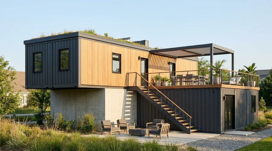 Concrete Base Cantilever with Green Deck