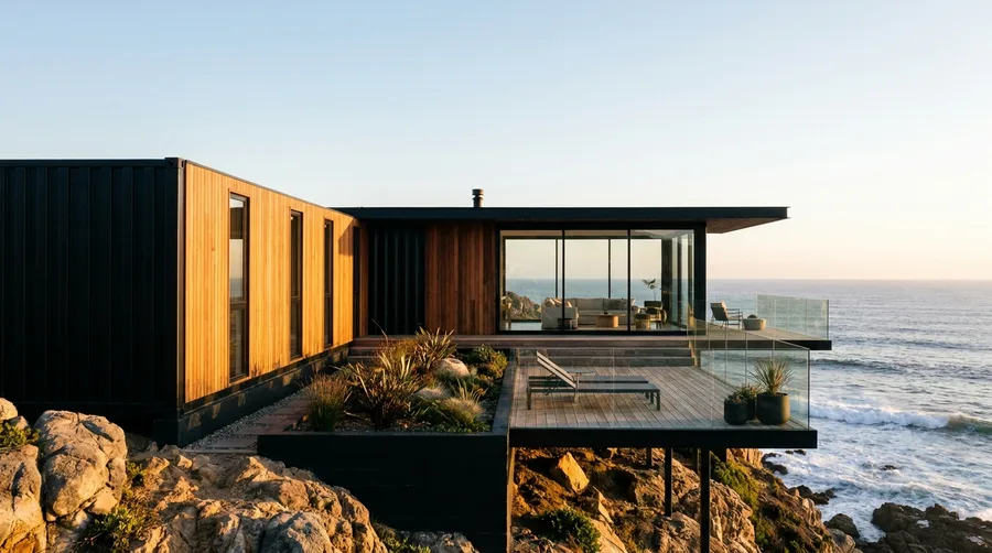 Oceanfront Cliffside Home with Panoramic Views
