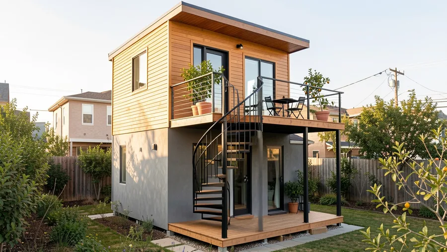 Urban Micro-Tower with Two-Tier Perimeter Wrap Balcony