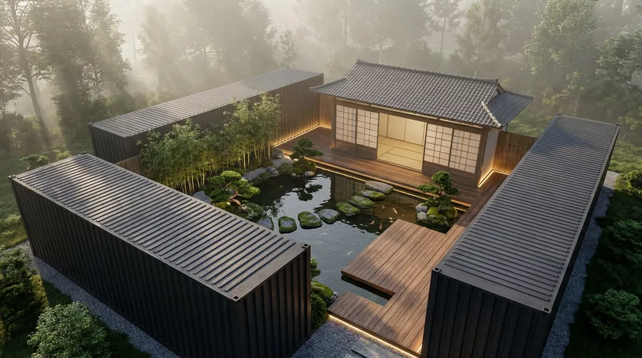 Scaled Clearances for Koi Ponds and Shoji Pavilions