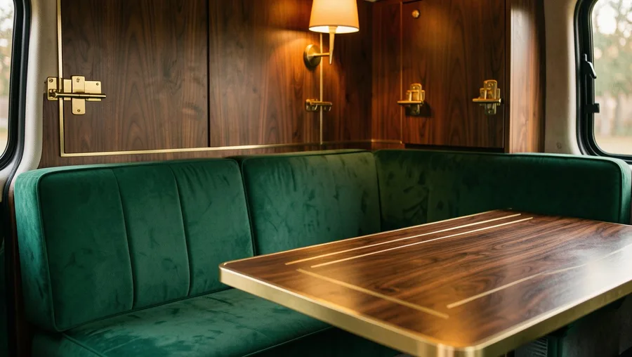 The Art-Deco Brass & Velvet Cabin