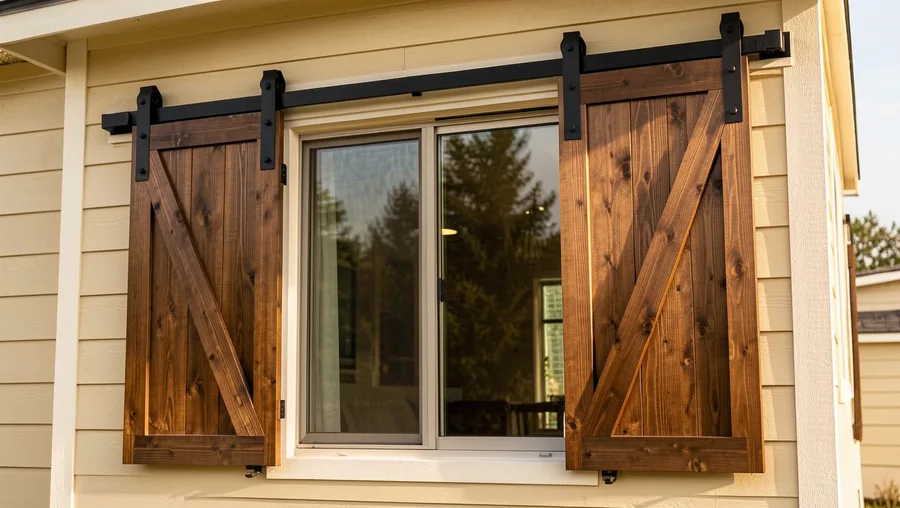 Oversized Industrial Barn Door Shutters
