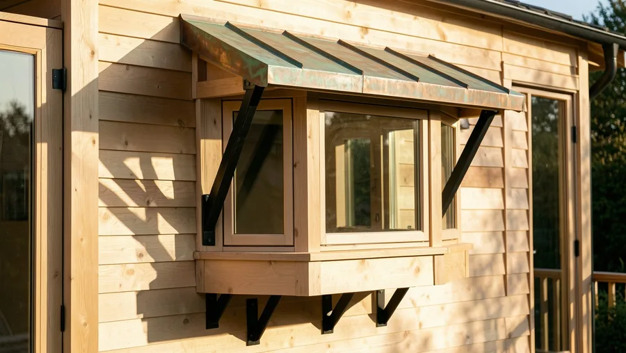 Pop-Out Box Bay Windows with Copper Flashings
