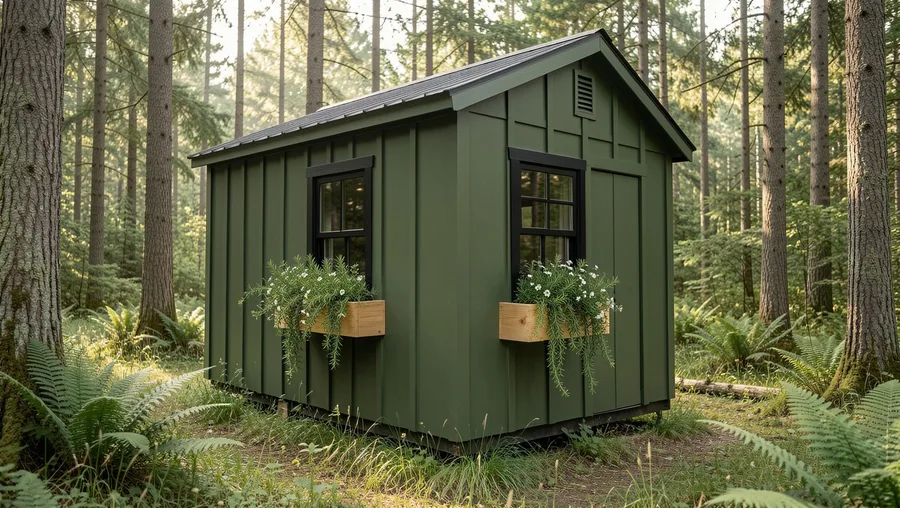 Board and Batten in Deep Forest Olive