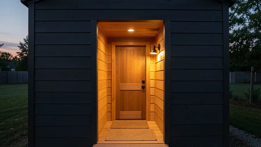 Recessed Porch Cutouts with Contrast Wood Insets