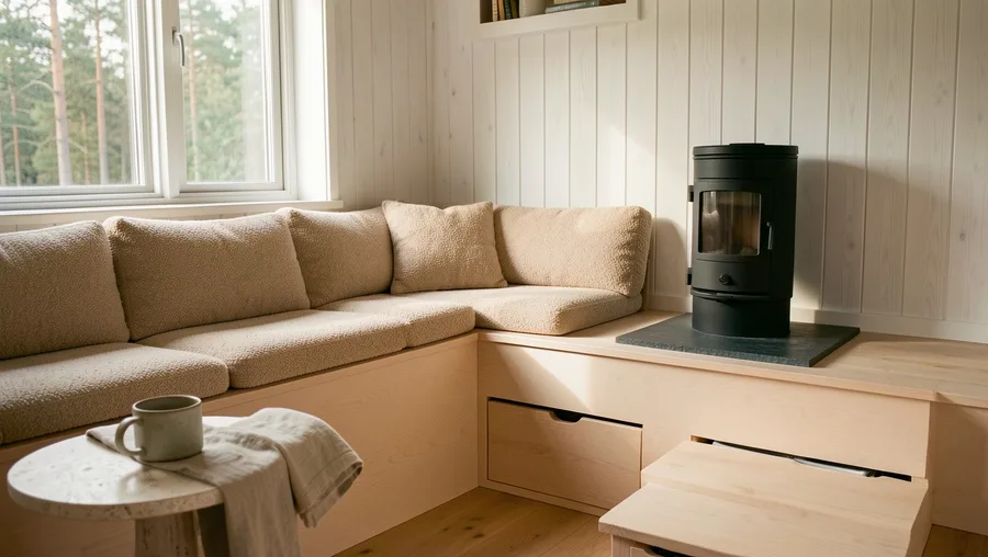 Sunken Living Room Modules with Integrated Drawers