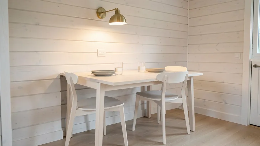 Multifunctional Fold-Out Oak Dining and Work Table