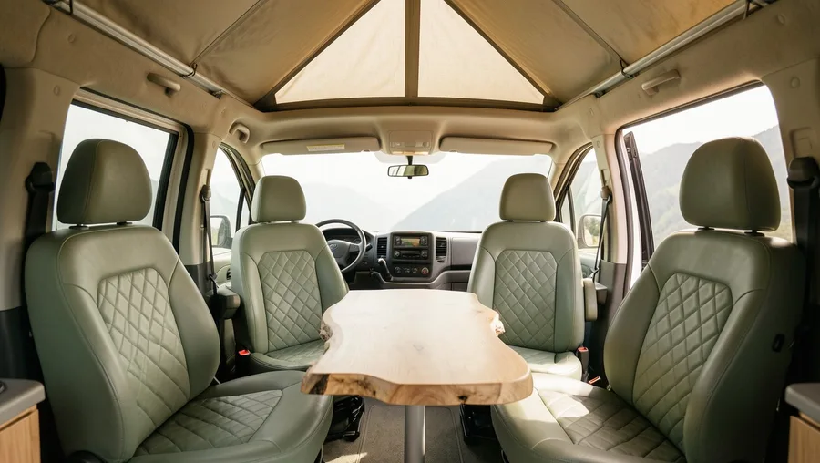Minimalist Swivel-Seat Dinette in Sage Green and Ash