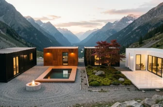 14 U-Shaped Container Houses Built Around Private Courtyards