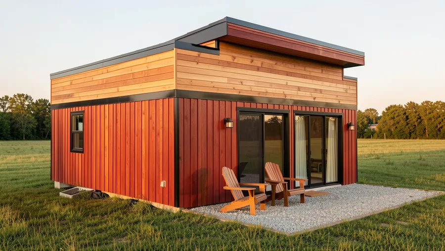 Horizontal-to-Vertical Cedar Transition Walls