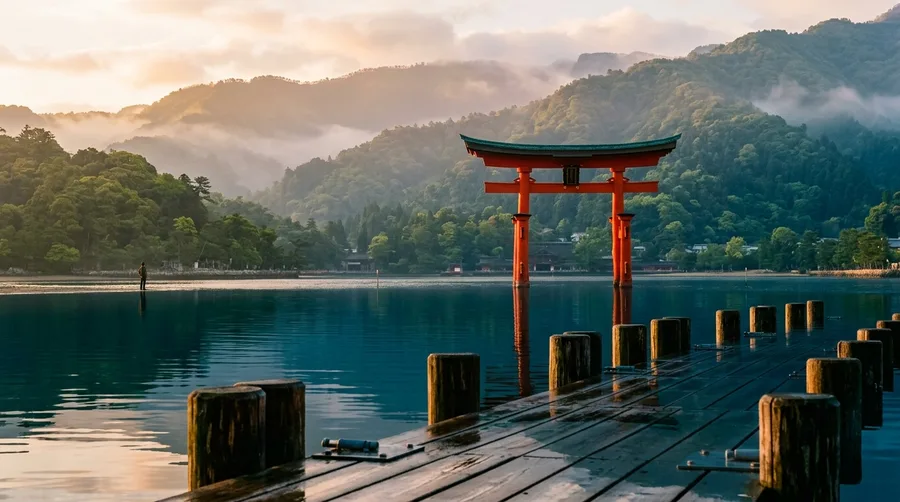 Photograph Miyajima Island at High Tide