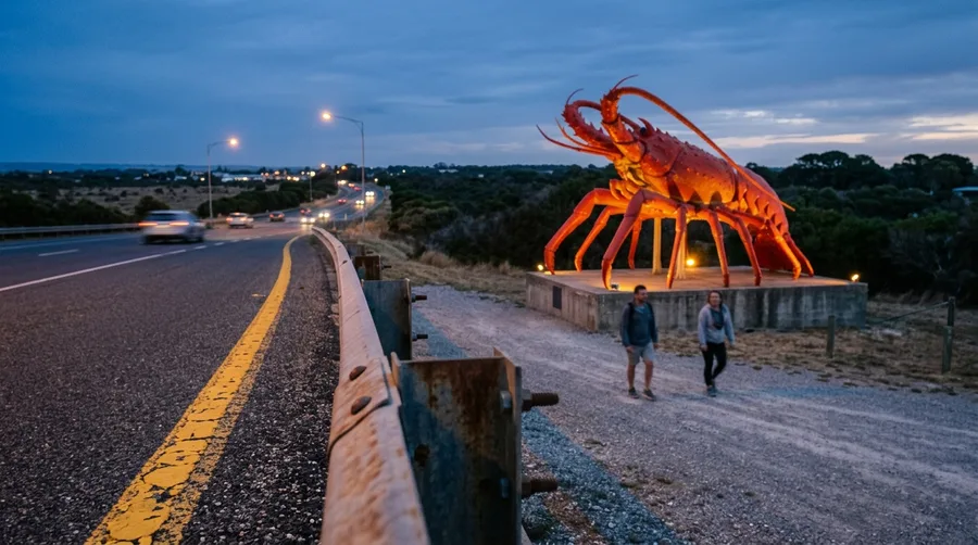 Photograph Larry the Lobster on the Princes Highway