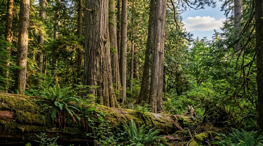 Pacific Rainforests Support Massive Trees