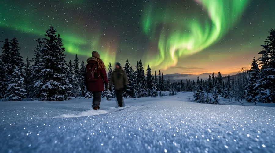 Northern Lights Dance Over Yukon Skies