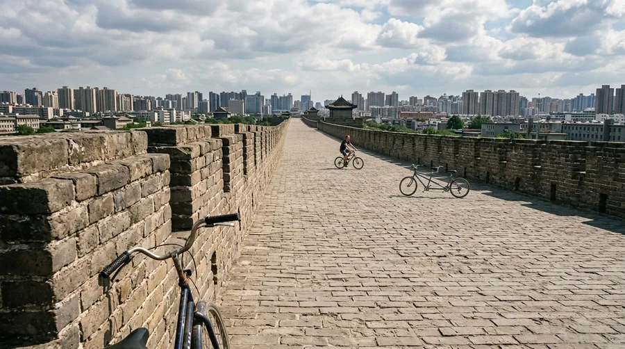 Cycling the Xi'an City Wall Puts You Atop History