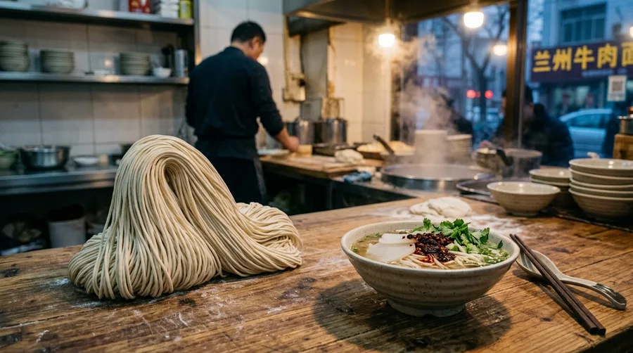 Lanzhou Beef Noodles Are Hand-Pulled to Order