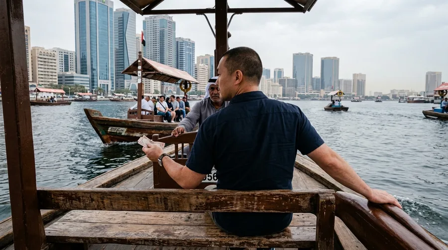 Crossing Dubai Creek on Historic Abras