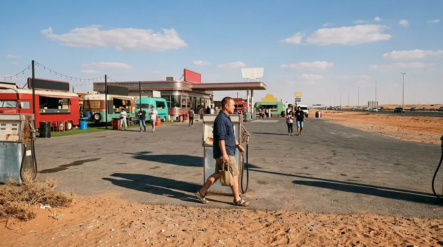Stopping at the Last Exit Truck Park