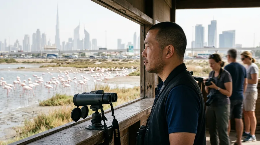 Spotting Flamingos at Ras Al Khor