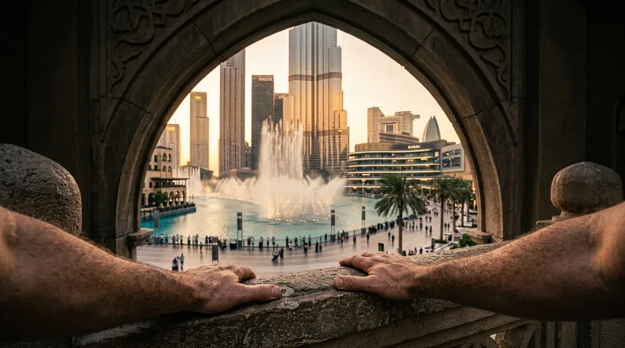 Watching the Free Dubai Fountain Show