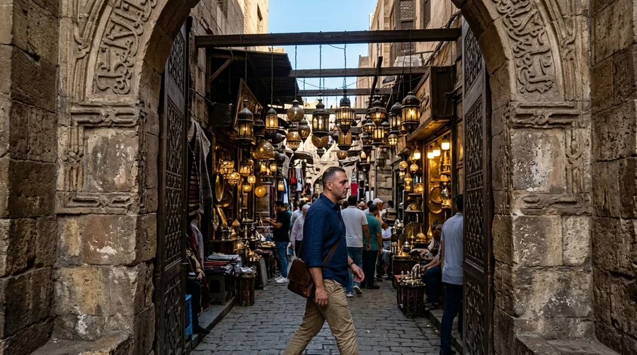 Navigate the Khan el-Khalili Bazaar