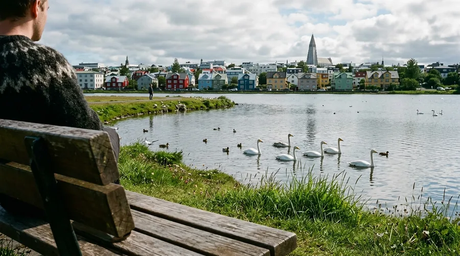 Unwind in the Grass at Tjornin Pond