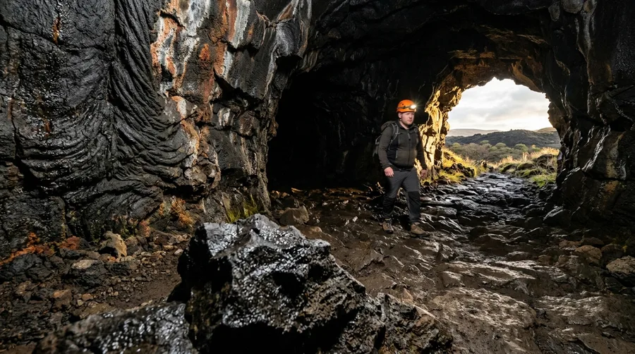 Walk Inside the Lava Tunnel at Raufarholshellir