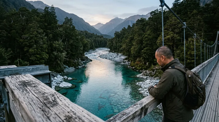 Cross Haast Pass Blue Pools
