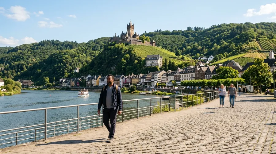 Climb Cochem Above the Moselle River