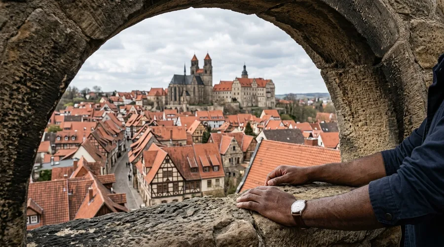 Photograph Quedlinburg Red Tile Roofs