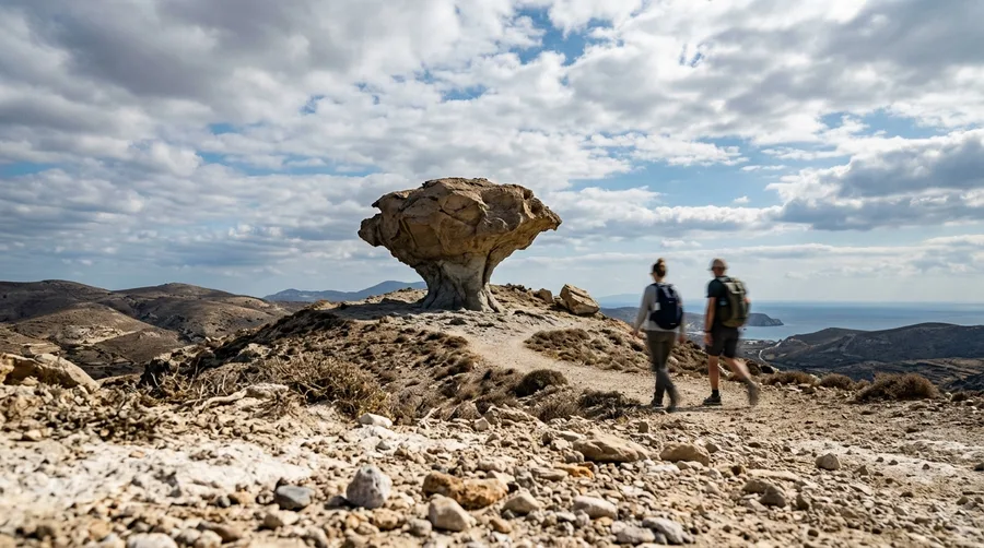 Explore the Chalk Quarries of Kimolos