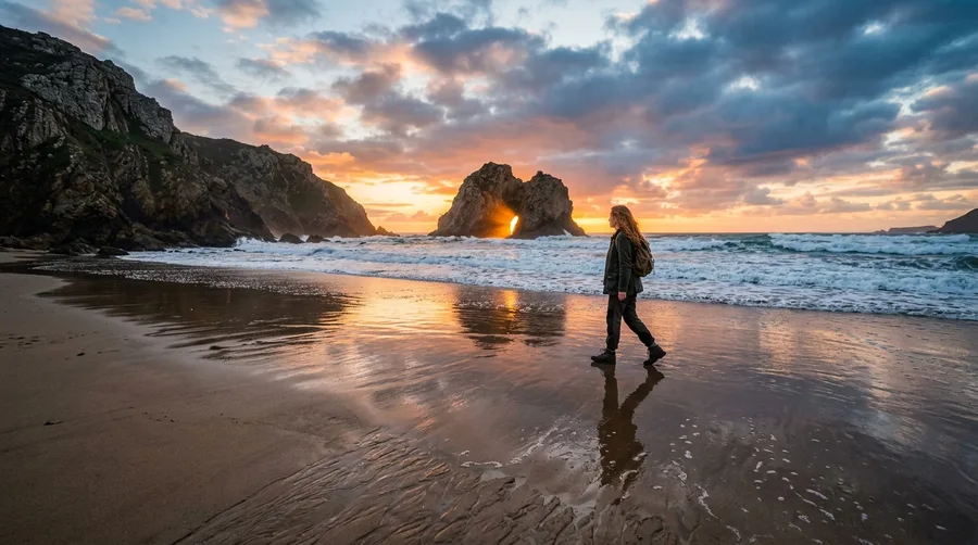 Photograph Sunset at Praia da Adraga